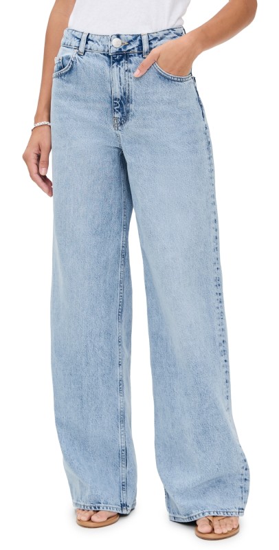 ALIGNE Loose Wide Leg Jeans Powder Blue