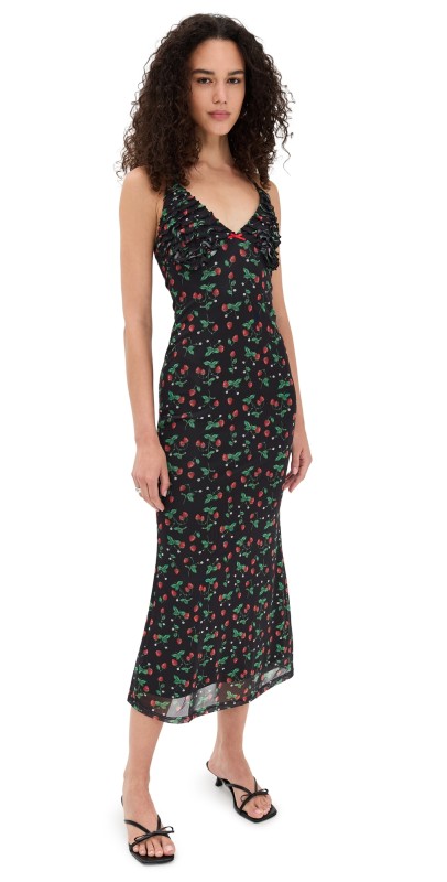 Bailey Rose Strawberry Maxi Dress Black