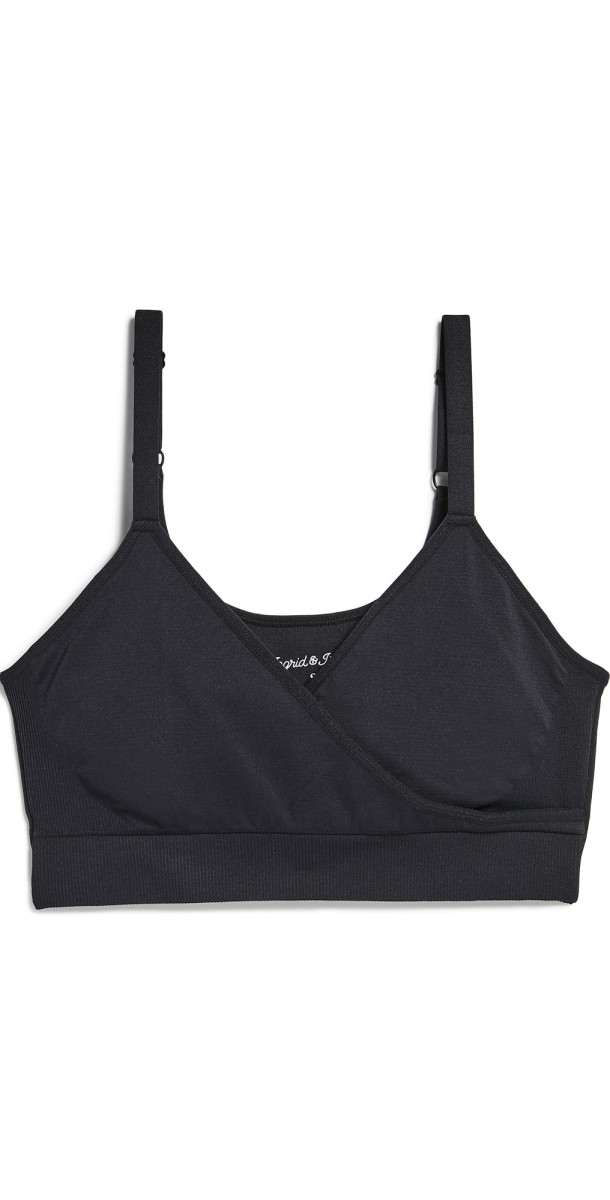 Ingrid & Isabel Cooling Crossover Nursing Bra Black