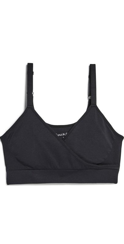 Ingrid & Isabel Cooling Crossover Nursing Bra Black