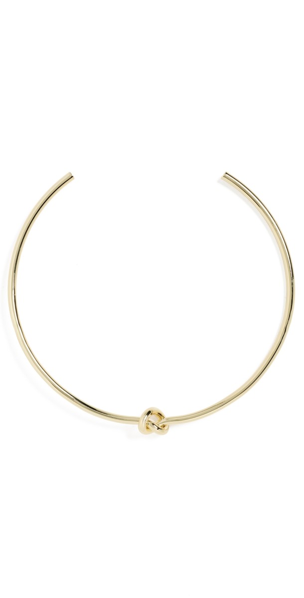 SHASHI Knot Cuff Necklace Gold