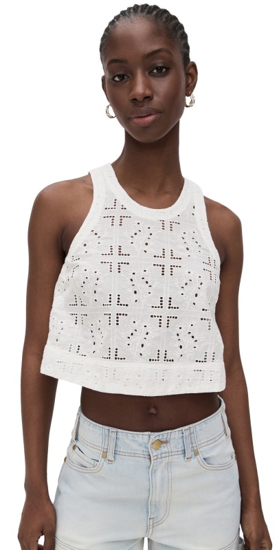 Birds of Paradis Esther Tank Handkercheif Eyelet