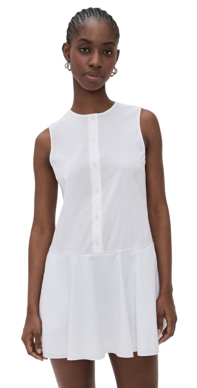 Theory Sleeveless Mini Dress White