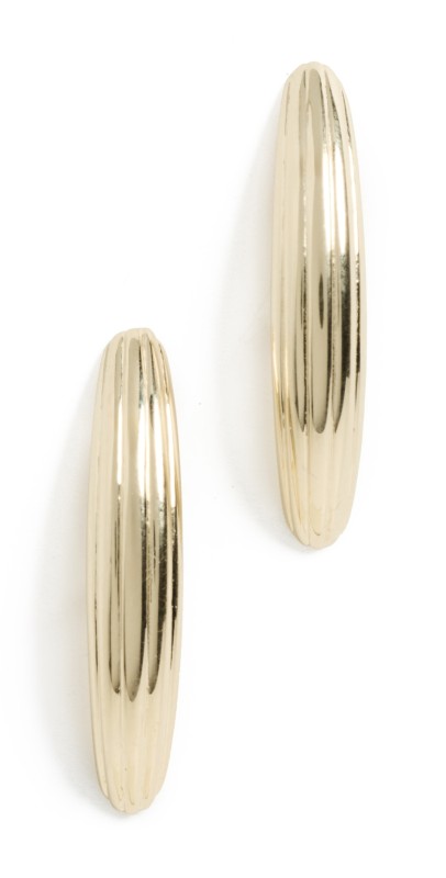 Jennifer Zeuner Jewelry Nic Earrings 18k Yellow Gold Plated Silver