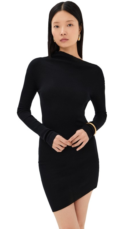 Le Kasha Palamos Mini Cashmere Dress Black