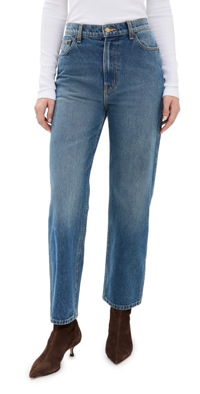 B Sides Plein High Straight Jeans Merce Sun Fade