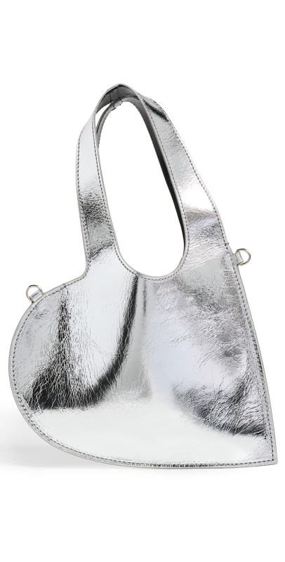 Coperni Mini Heart Tote Bag Silver