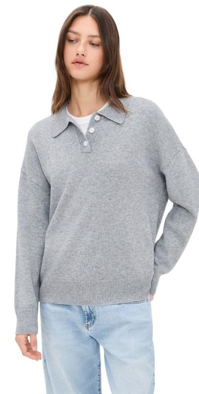 PARKE Polo Sweater Heather Grey