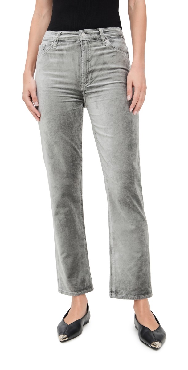 FRAME Le Sleek Straight Jeans Oyster Velvet