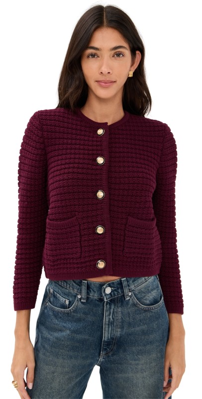 ba & sh Gaspard Cardigan Bordeaux