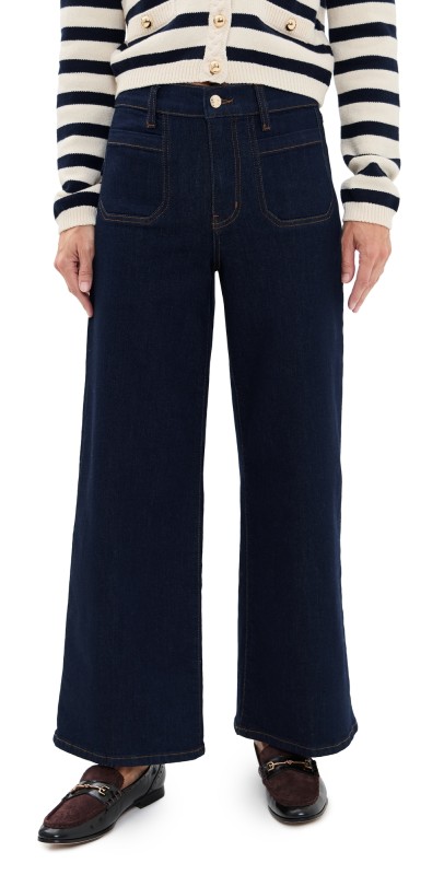 FRAME Pixie Petite Le Slim Palazzo Modernist Pocket Jeans Rinse