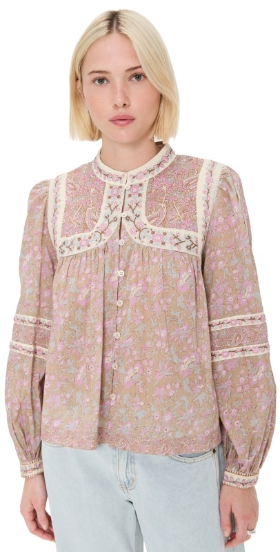Sea Gisela Print Blouse Pink
