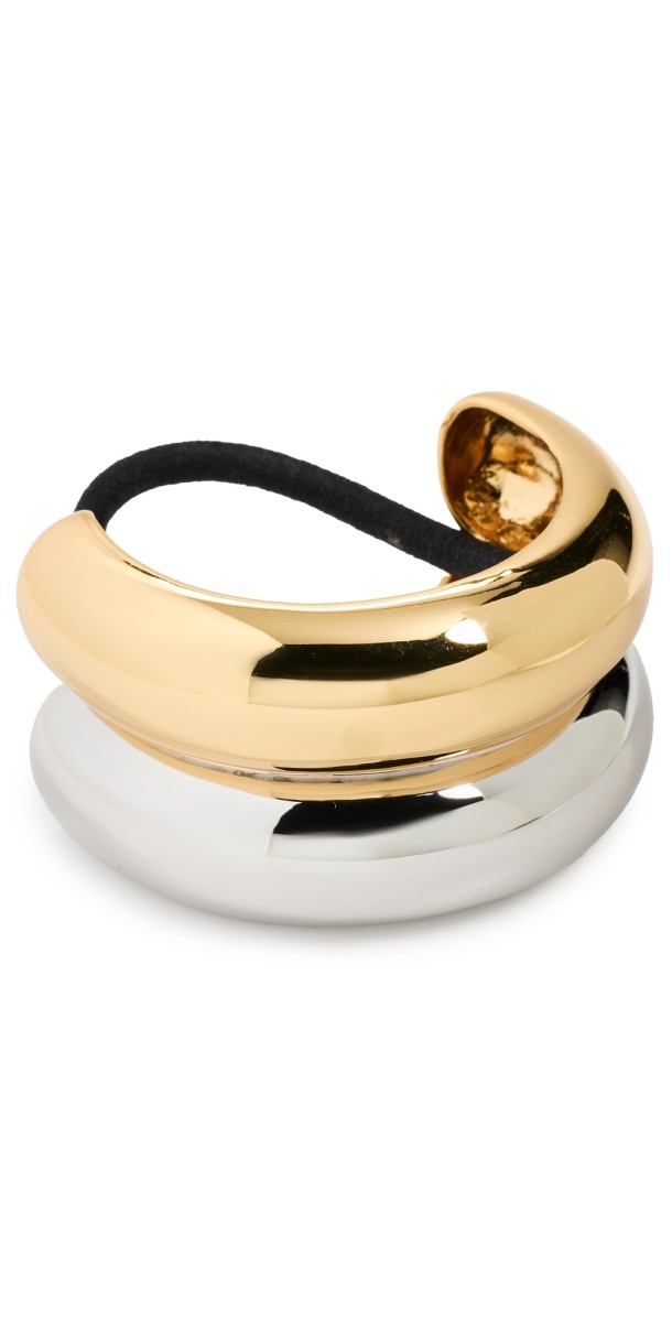 LELET NY Glossy Double Arch Pony Cuff Mixed Metal