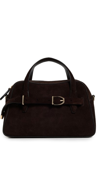 Madewell The Mini Belted Crossbody Bag In Leather Dark Carob