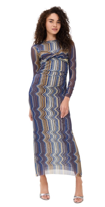 MISA Idris Dress La Banda (Blue) Mesh