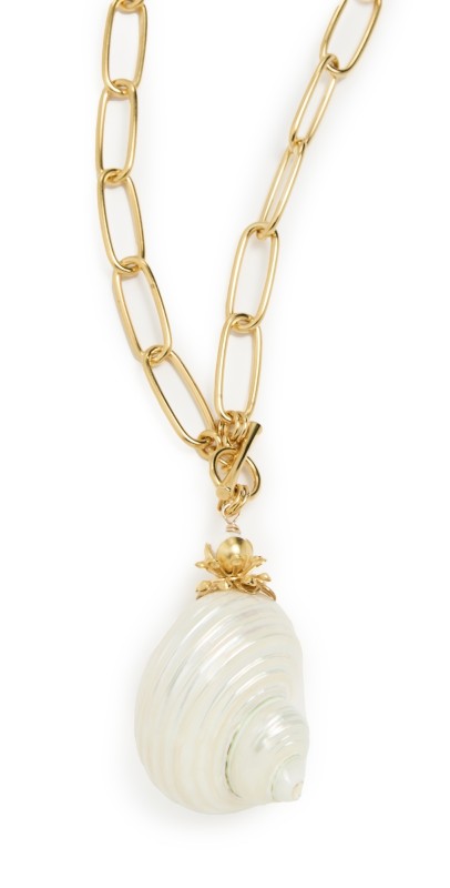 Brinker + Eliza Sirena Necklace Gold/Shell