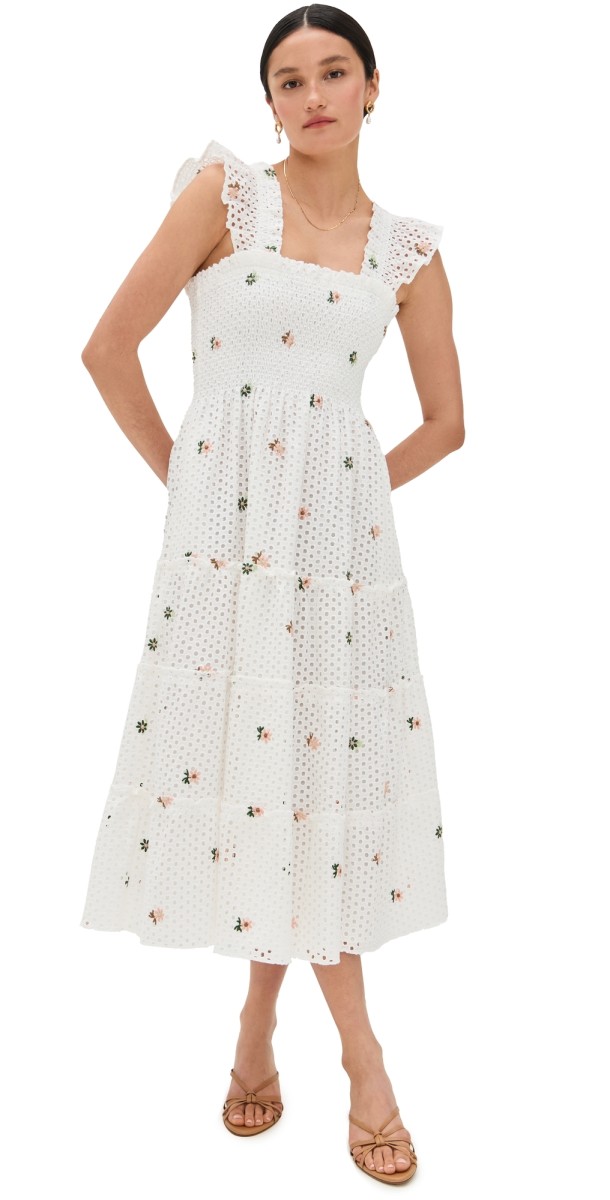 Hill House Home The Ellie Nap Dress White/Daisy Eyelet