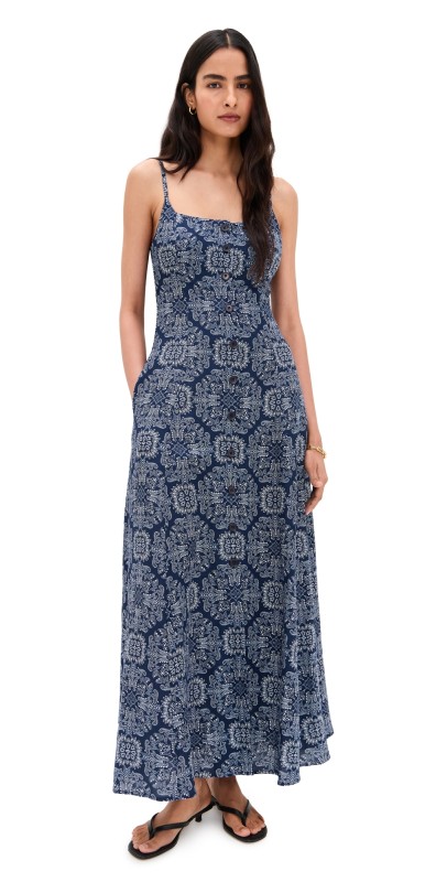 La Ligne Albertine Dress Navy Bandana