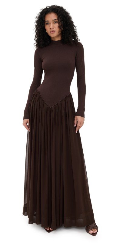 Ronny Kobo Speck Knit Dress Chicory