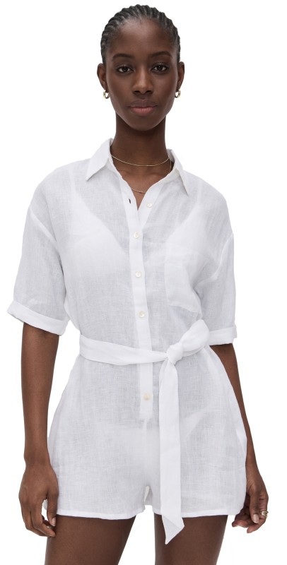 Vitamin A Playa Romper White