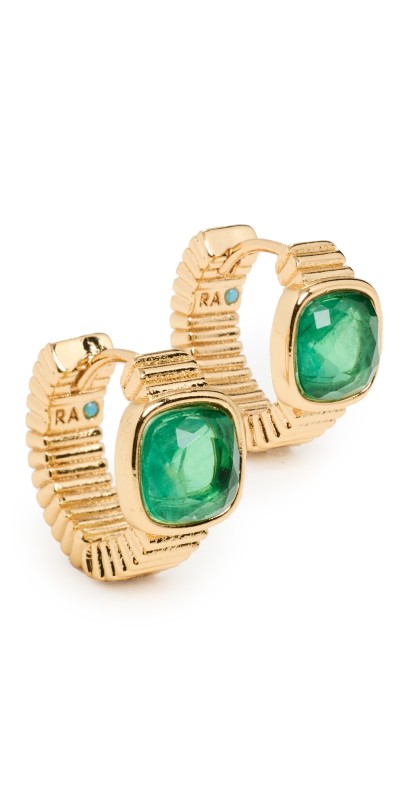 Roxanne Assoulin The Composed Mini Hoops Emerald