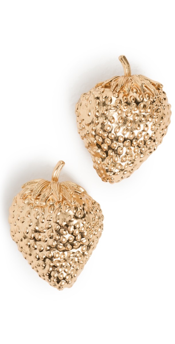 Cult Gaia Strawberry Earrings Antique Brass