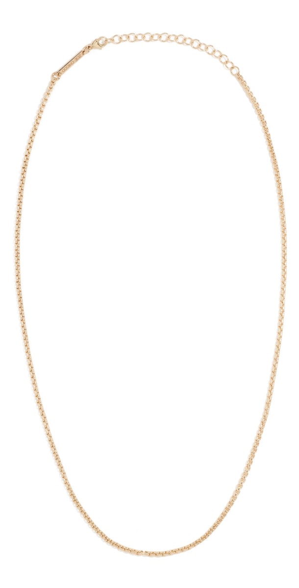 Zoe Chicco 14k Gold Small Box Cut Chain Necklace 14k Yellow Gold