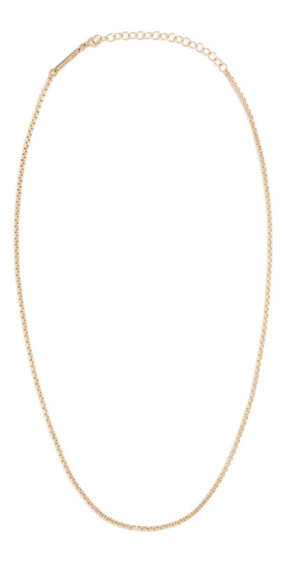 Zoe Chicco 14k Gold Small Box Cut Chain Necklace 14k Yellow Gold
