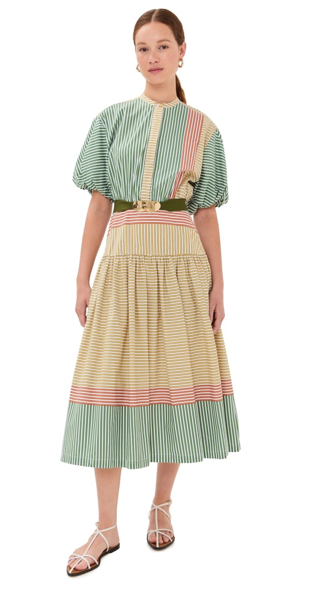 Silvia Tcherassi Jil Dress Garden Stripes