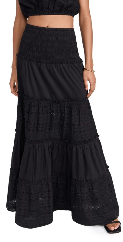 Playa Lucila Maxi Skirt Black