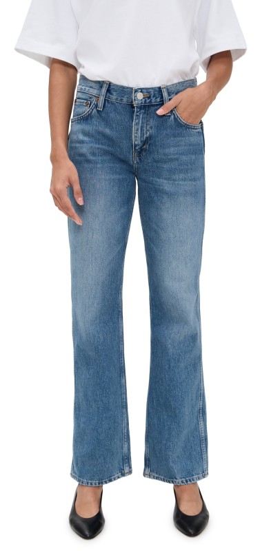 RE/DONE 90s Mid Rise Loose Jeans Medium Vain