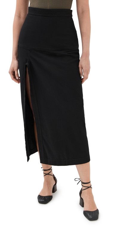 Lemaire Skirt With Slit Black