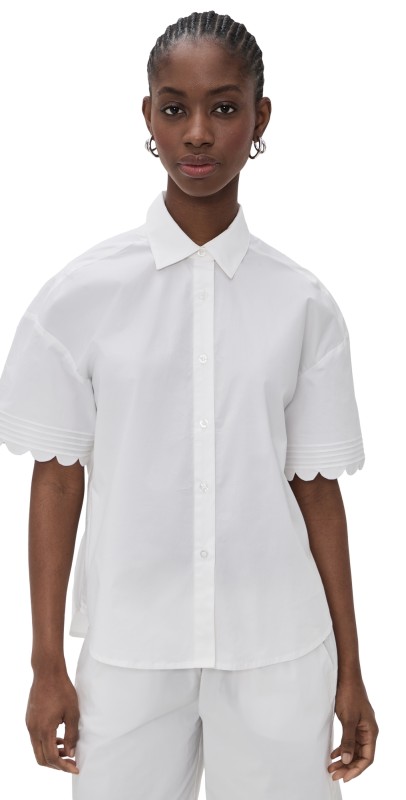 The Garment Cyprus Scallop Shirt White
