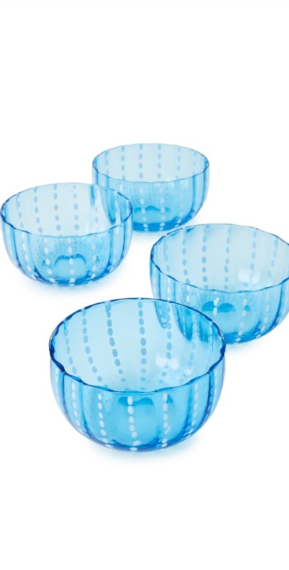 Zafferano Perle Bowl Set of 4 Aquamar