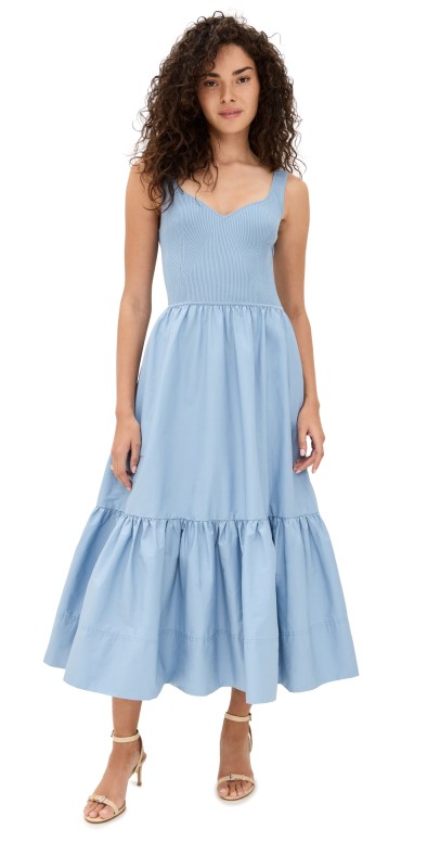 Tanya Taylor Josephina Dress Blue Bird