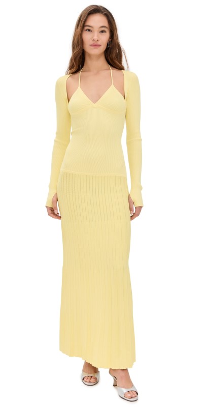SIR. Juniper Contoured Dress Lemon