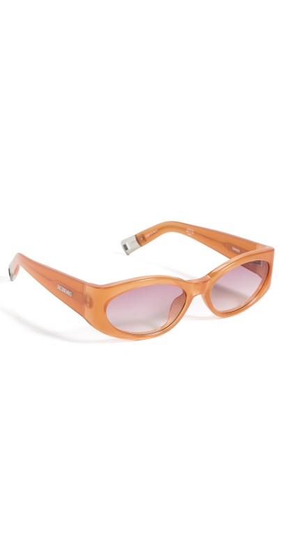Jacquemus Ovalo Sunglasses Milky Amber/Silver/Ros