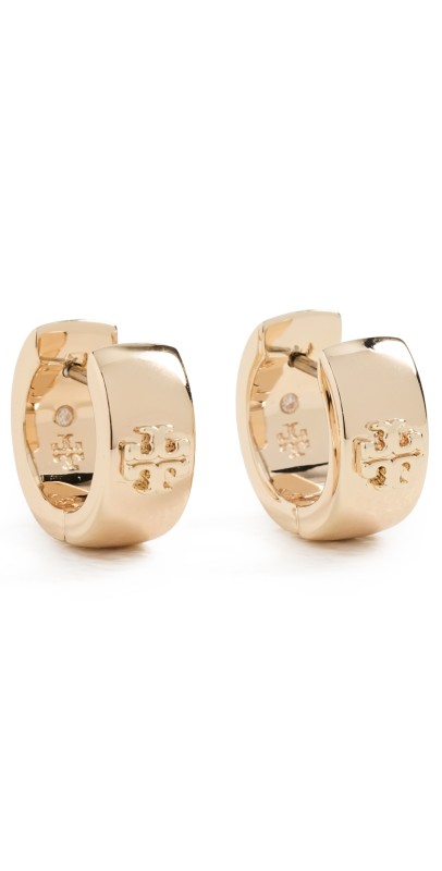 Tory Burch Kira Huggie Earrings Tory Gold
