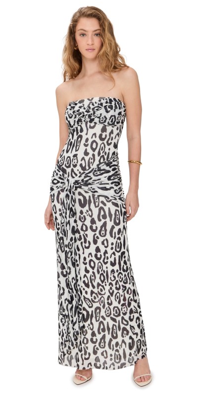AFRM Rosalie Dress Stark Leopard