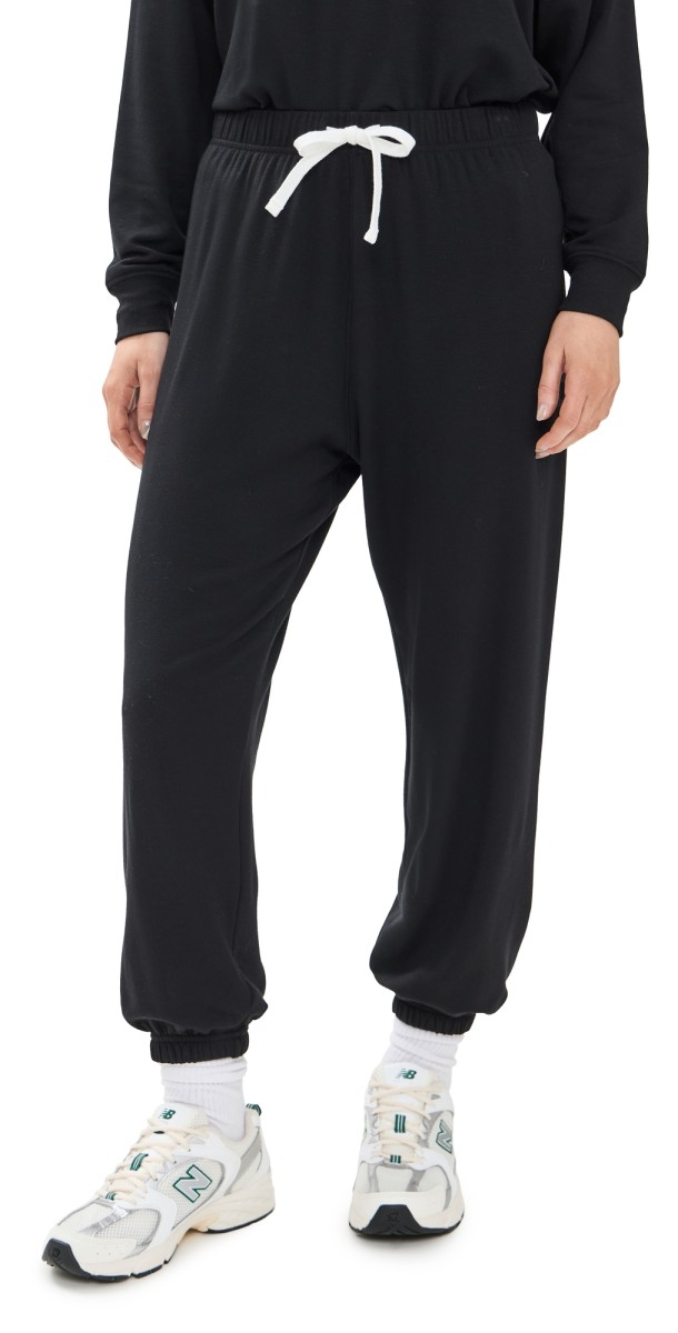 Splits59 Andie Oversized Fleece Sweatpants Black