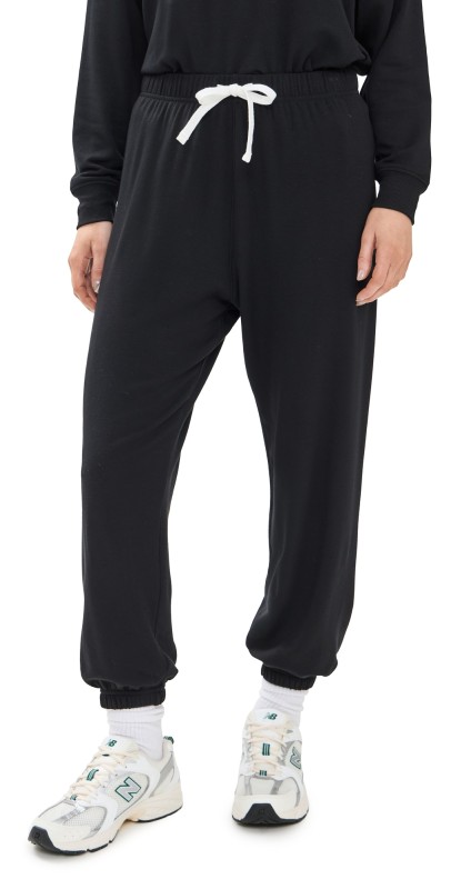 Splits59 Andie Oversized Fleece Sweatpants Black