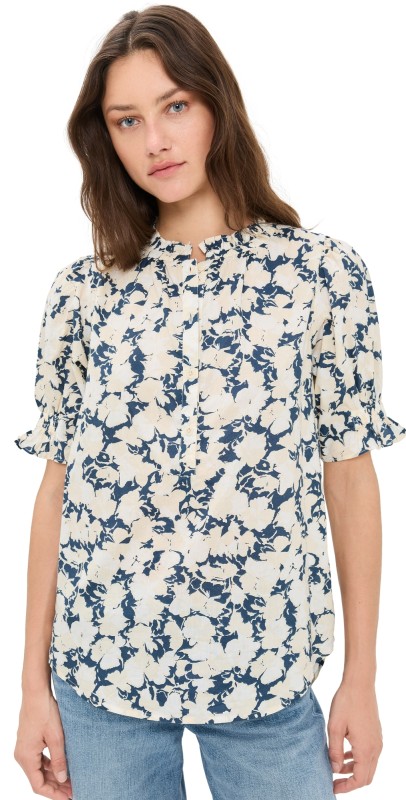 Apiece Apart Los Altos Top Alina Floral Cream
