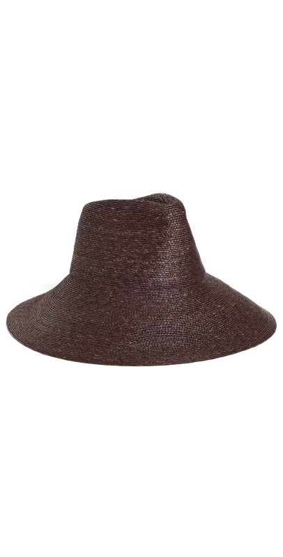 Janessa Leone Colette Straw Hat Chocolate