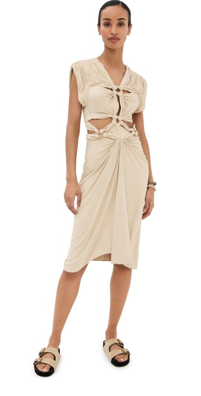 Isabel Marant Sirena Midi Dress Ecru