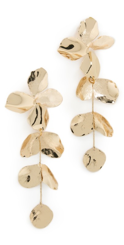 SHASHI Ruellia Large Earrings Gold