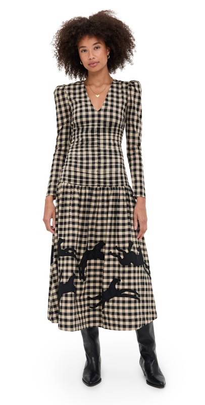 Carolina K Malika Dress Black Plaid