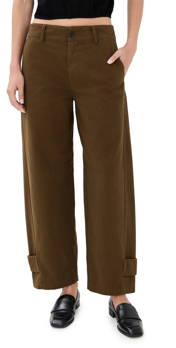 FRAME The Twisted Trousers Forest Moss