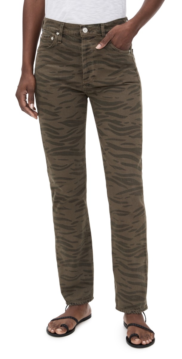 Citizens of Humanity Blaine Vintage Straight Jeans Olivine Zebra