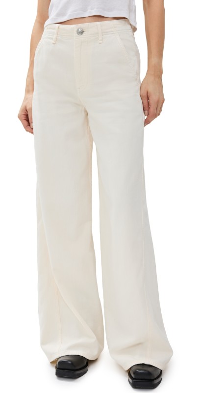 rag & bone Featherweight Tailored Sofie Full Length Jeans Ecru