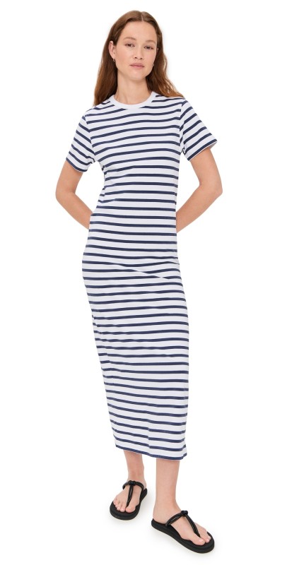 Sold Out NYC The Perfect Tee Dress Navy Stripe
